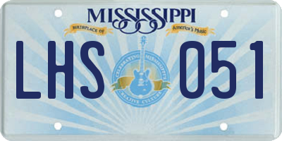 MS license plate LHS051