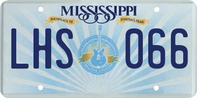 MS license plate LHS066