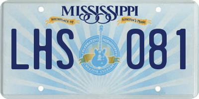 MS license plate LHS081