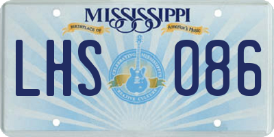 MS license plate LHS086
