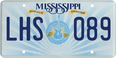 MS license plate LHS089