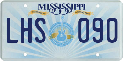 MS license plate LHS090