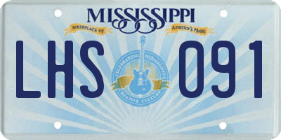 MS license plate LHS091