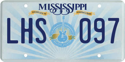 MS license plate LHS097
