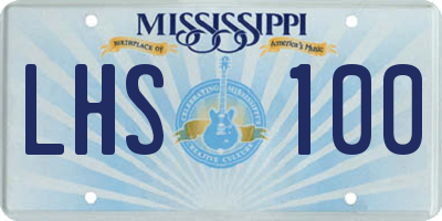 MS license plate LHS100