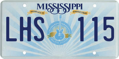 MS license plate LHS115