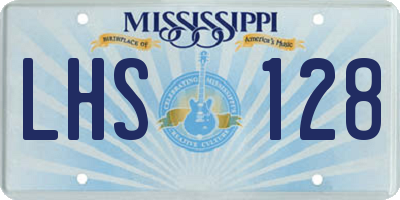MS license plate LHS128