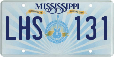 MS license plate LHS131