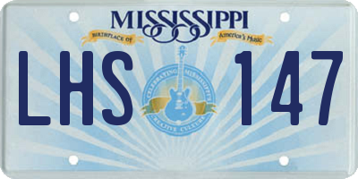 MS license plate LHS147