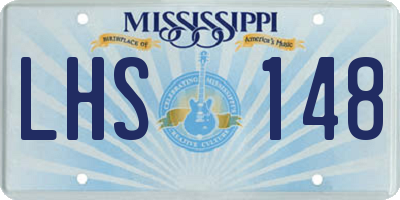 MS license plate LHS148