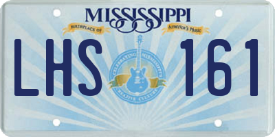 MS license plate LHS161
