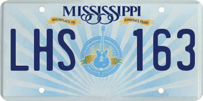 MS license plate LHS163