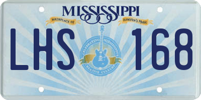 MS license plate LHS168