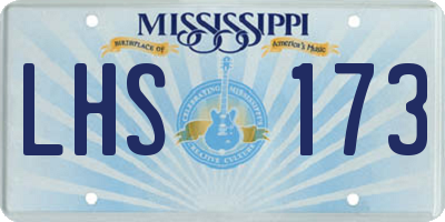MS license plate LHS173