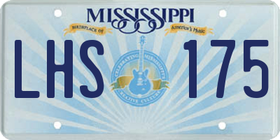 MS license plate LHS175