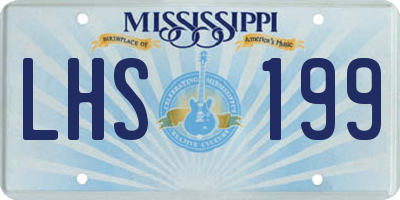 MS license plate LHS199