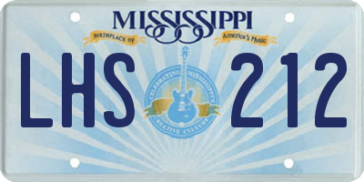 MS license plate LHS212