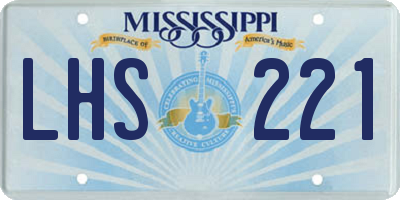 MS license plate LHS221