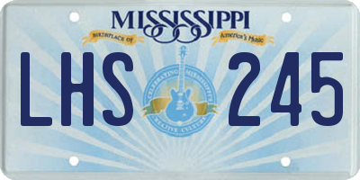 MS license plate LHS245