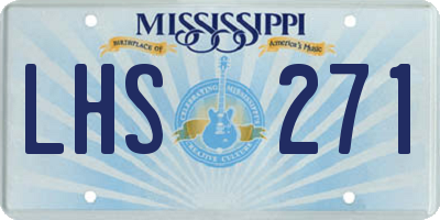 MS license plate LHS271