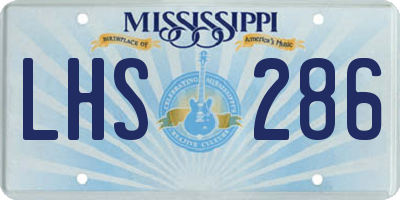 MS license plate LHS286