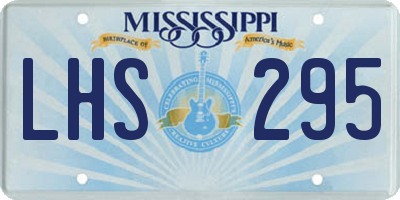 MS license plate LHS295