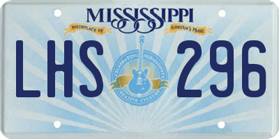 MS license plate LHS296