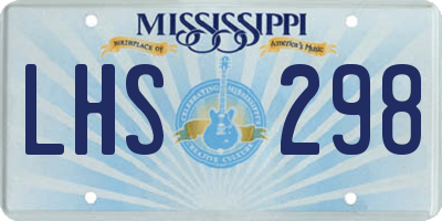 MS license plate LHS298