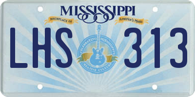 MS license plate LHS313