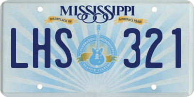 MS license plate LHS321
