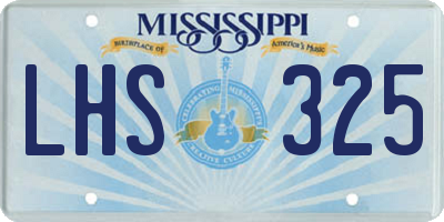 MS license plate LHS325