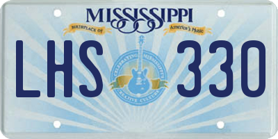 MS license plate LHS330