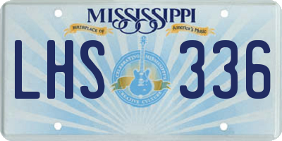 MS license plate LHS336