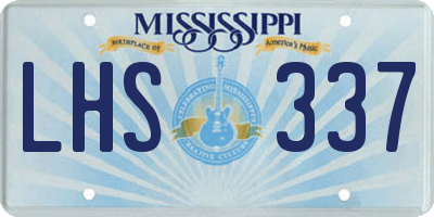 MS license plate LHS337