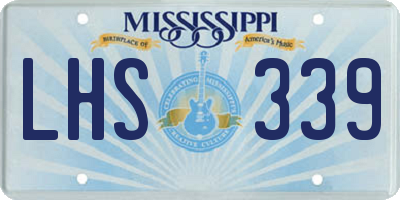MS license plate LHS339