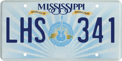 MS license plate LHS341