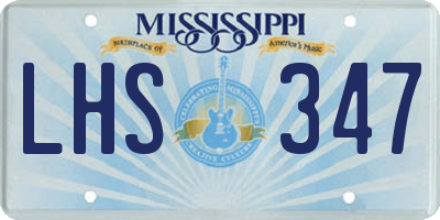 MS license plate LHS347