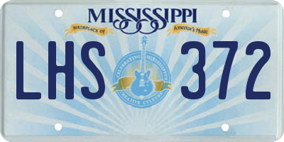 MS license plate LHS372