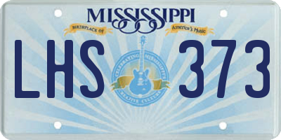 MS license plate LHS373