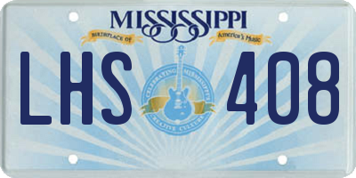 MS license plate LHS408