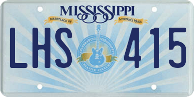 MS license plate LHS415