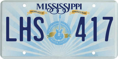 MS license plate LHS417