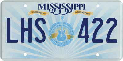 MS license plate LHS422