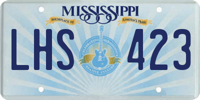 MS license plate LHS423