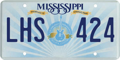 MS license plate LHS424