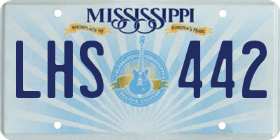 MS license plate LHS442