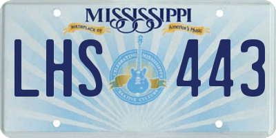 MS license plate LHS443