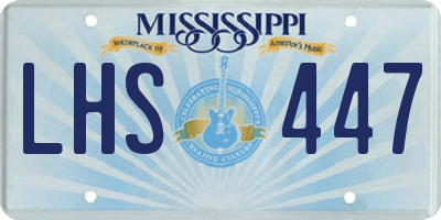 MS license plate LHS447