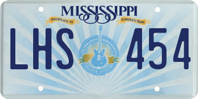 MS license plate LHS454