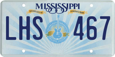 MS license plate LHS467